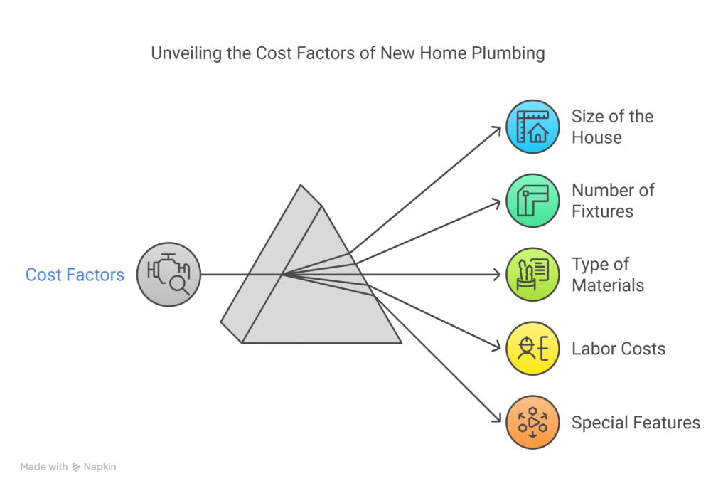 a diagram of a home plumbing cost factors
